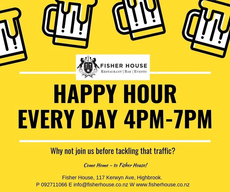Happy Hour every day 4pm to 7pm